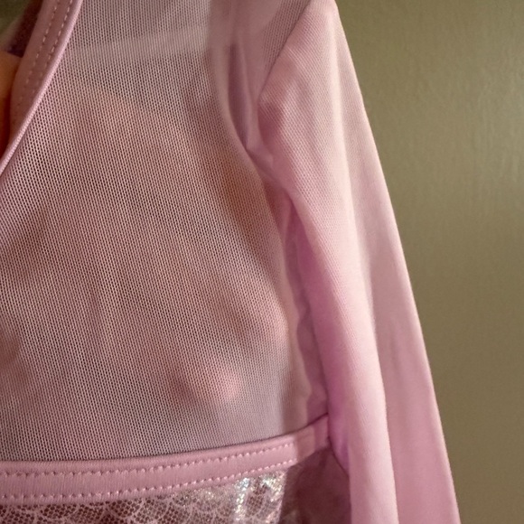 NWT Cat & Jack Silver and Purple Dance Leotard with Shimmering Bodice - Picture 4 of 5